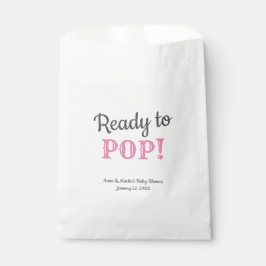 Bolsa De Papel Modern Ready to Pop Chica Baby Shower Fiesta