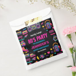 Bolsa De Papel Modern Retro Neon 80’s Birthday Party for Adults