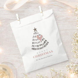 Bolsa De Papel Modern Scandi Minimal Blush Heart Christmas Tree