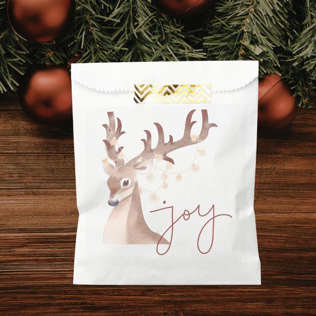 Bolsa De Papel Modern Trendy Simple Festive Reindeer Christmas (Subido por el creador)