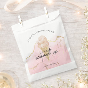 Bolsa De Papel Moderna acuarela Ice Cream Bridal Shower