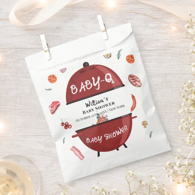 Bolsa De Papel Moderna Baby Shower al aire libre BBQ (Cortado)