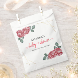 Bolsa De Papel Moderna elegancia Rosa Floral querido Baby Shower