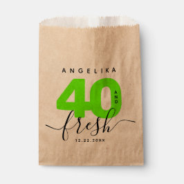 Bolsa De Papel Moderna Girly verde brillante 40 y fresco