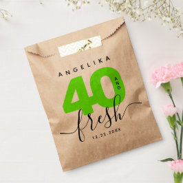 Bolsa De Papel Moderna Girly verde brillante 40 y fresco