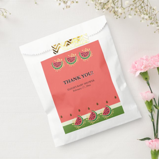 Bolsa De Papel Moderna sandía Splash Baby Shower (Sellado)