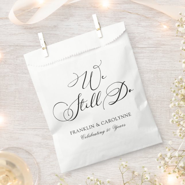 Bolsa De Papel Moderna y elegante aniversario de renovación de vo (Cortado)