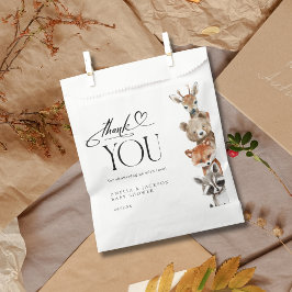 Bolsa De Papel Modernas acuarelas de Woodland Animals Gracias