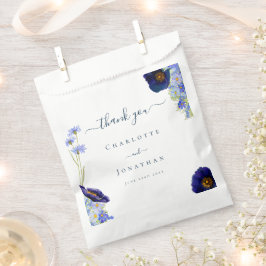 Bolsa De Papel Moderno Boda de Flores Silvestres Gracias