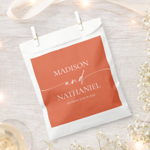 Bolsa De Papel Moderno Boda elegante Minimalista Verona Sunset