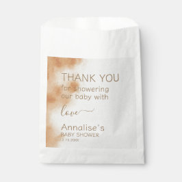 Bolsa De Papel Moderno Boho Watercolor Tie Dye Baby Shower Beige