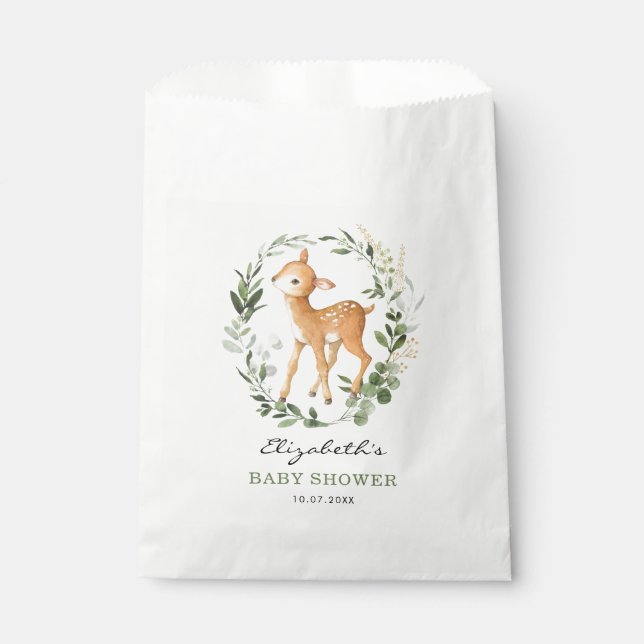 Bolsa De Papel Moderno bosque de Woodland Forest Deer Greenery Go (Anverso)
