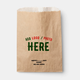 BOLSA DE PAPEL MODERNO ESTILIZADO PERSONALIZABLE MARRÓN VERIFICAD