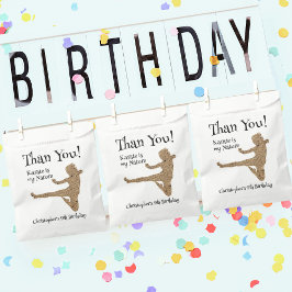 Bolsa De Papel Moderno Guay Karate Niños Cumpleaños Gracias Por F