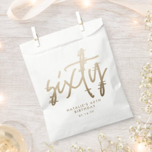 Bolsa De Papel Moderno guión elegante de 60 años simple