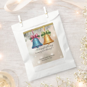 Bolsa De Papel Moderno Jingle Bells Navidad Ornamento Baby Shower