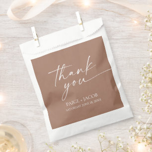 Bolsa De Papel Moderno Minimalista elegante Mocha Mousse Boda