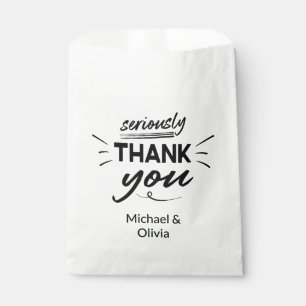 Bolsa De Papel Moderno Minimalista Simple Agradecimiento de Boda