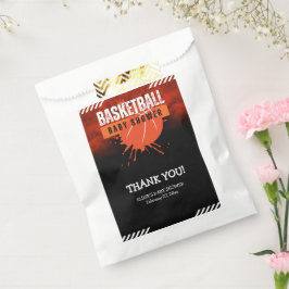 Bolsa De Papel Moderno Naranja de baloncesto Ball Baby Shower