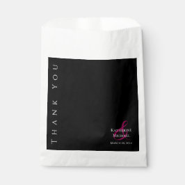 Bolsa De Papel Moderno negro y blanco-Boda Gracias-