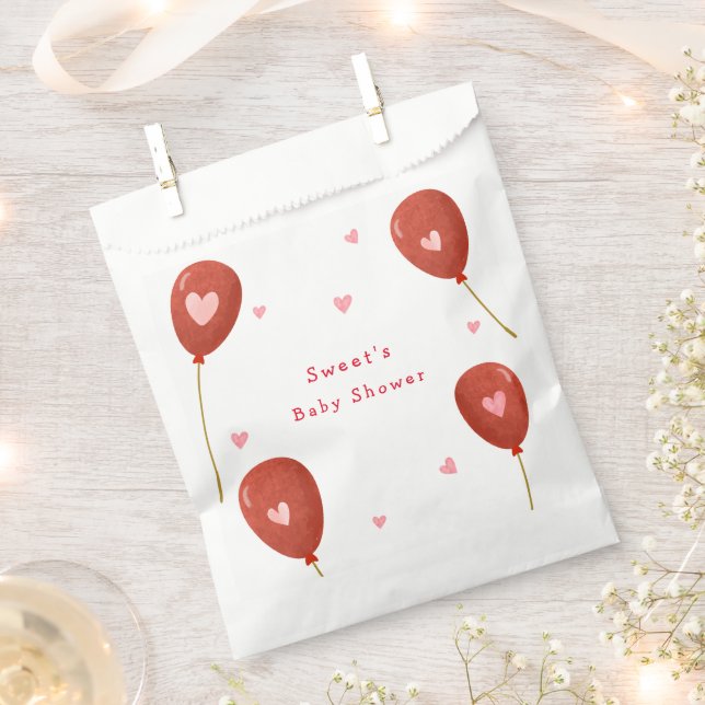 Bolsa De Papel Moderno pequeño Baby Shower Globo (Cortado)