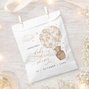Bolsa De Papel Moderno Teddy Bear Hot Air Balloon Baby Shower