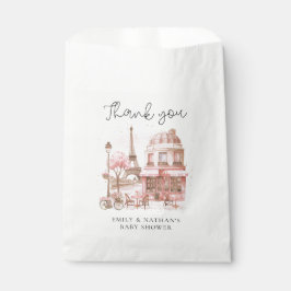 Bolsa De Papel Moderno Watercolor Café Parisino Gracias