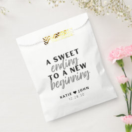Bolsa De Papel Moderno y dulce final a un nuevo Boda de inicio