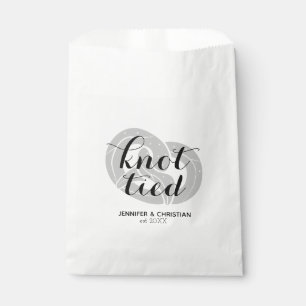 Bolsa De Papel Moderno y elegante Knot Tied Pretzel Boda Treat
