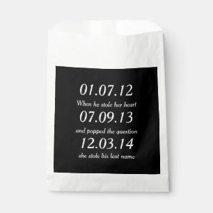 Bolsa De Papel Momentos románticos citas personalizadas boda pers