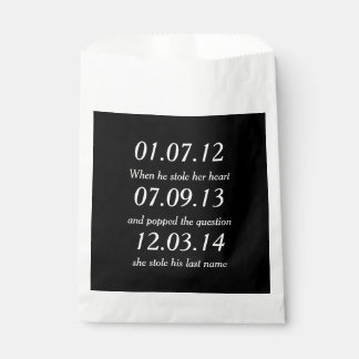 Bolsa De Papel Momentos Románticos Fechas Personalizadas Boda Per