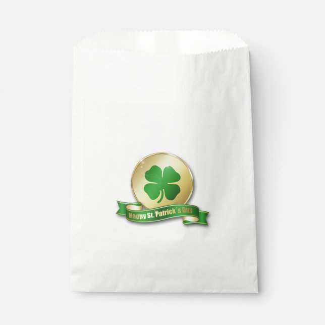 Bolsa De Papel Moneda de San Patricio Shamrock (Anverso)