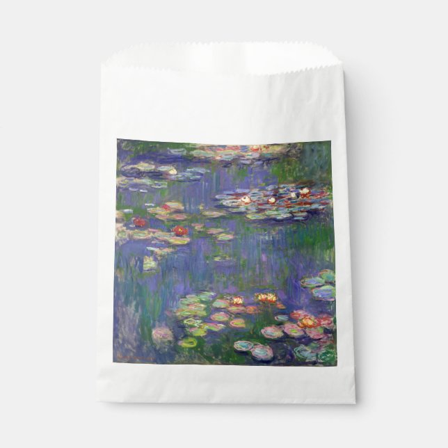 Bolsa De Papel Monet Water Lilies Masterpiece Pintura (Anverso)