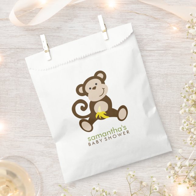 Bolsa De Papel Monkey Business Baby Shower (Cortado)