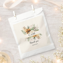 Bolsa De Papel Monograma, boho, elegante flor