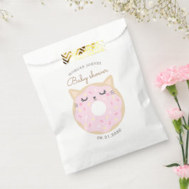 Bolsa De Papel Monograma de Baby Shower con donuts de animales