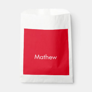 Bolsa De Papel monograma de letra inicial simple añade tu nombre 