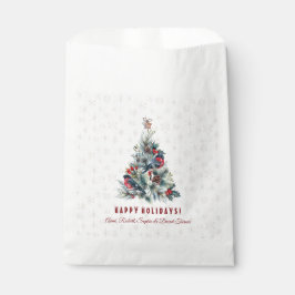 Bolsa De Papel Monograma: Deseos navideños del árbol de Navidad B