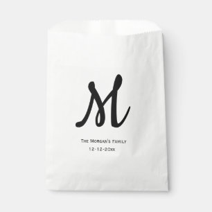 Bolsa De Papel monograma simple personalizado añade tu nombre bod