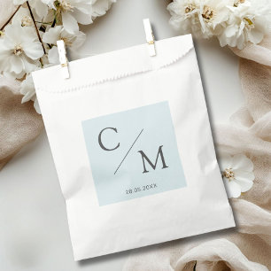 Bolsa De Papel Monograma simple y elegante