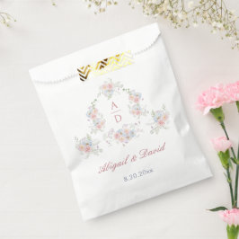 Bolsa De Papel Monogramas de Boda de cuadros de personas Pastel