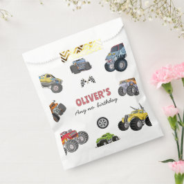 Bolsa De Papel Monster truck, boy any age birthday