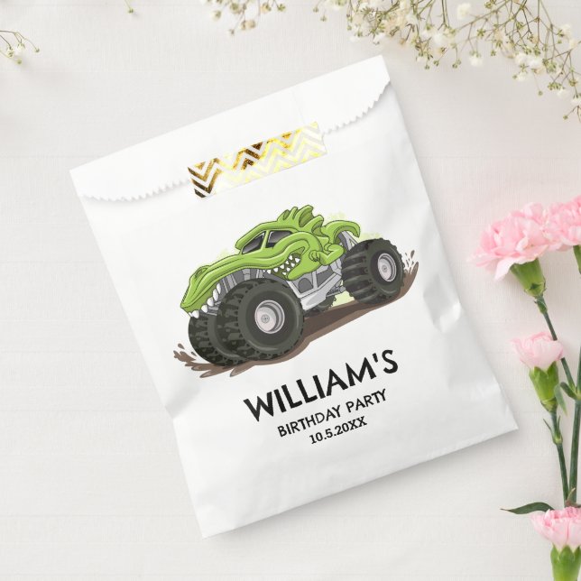 Bolsa De Papel Monster Truck Partido de Cumpleaños Niños Mínimos  (Sellado)
