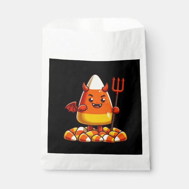 Bolsa De Papel Monstruo de maíz dulce de Halloween (Anverso)