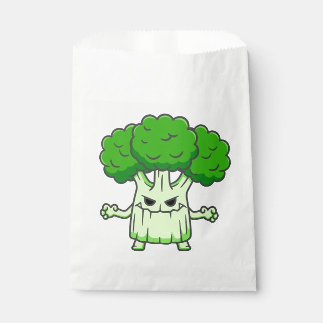 Bolsa De Papel monstruo divertido de halloween broccoli (Anverso)