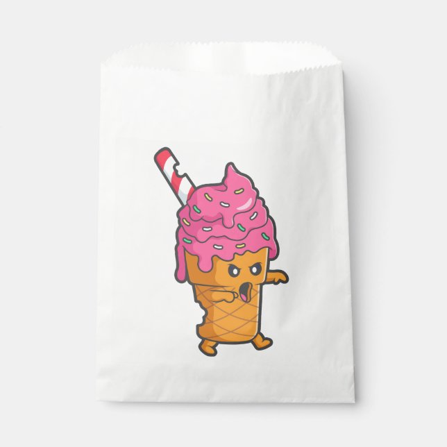 Bolsa De Papel monstruo divertido de helados de halloween (Anverso)