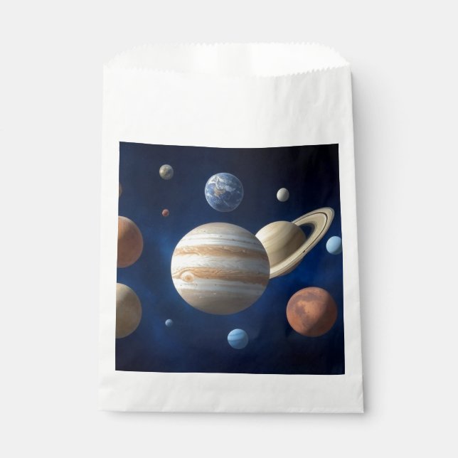 Bolsa De Papel Montaje del sistema solar (Anverso)