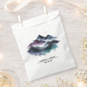 Bolsa De Papel Montañas acuarela