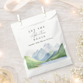 Bolsa De Papel Montañas acuarela - Que comience la aventura