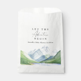 Bolsa De Papel Montañas acuarelas - Que comience la aventura